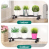 29 Inch Metal Plant Stand with Wheels