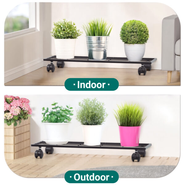 29 Inch Metal Plant Stand with Wheels