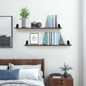 2 Pcs 3 Feet Wood Wall Shelf