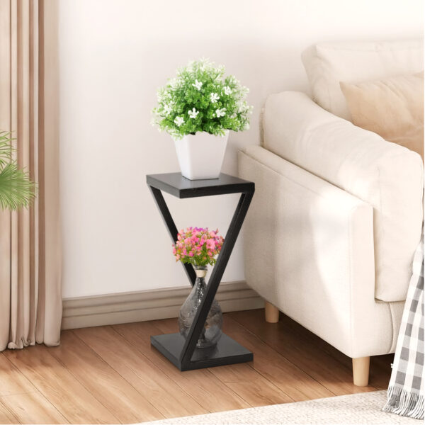 2 Tier Metal Stylish Z Shape X Shape Planters Stand