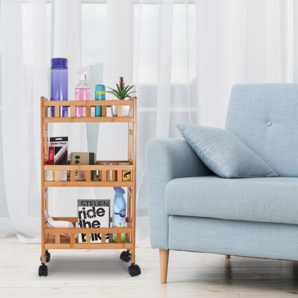 Bamboo Space Saving Trolley