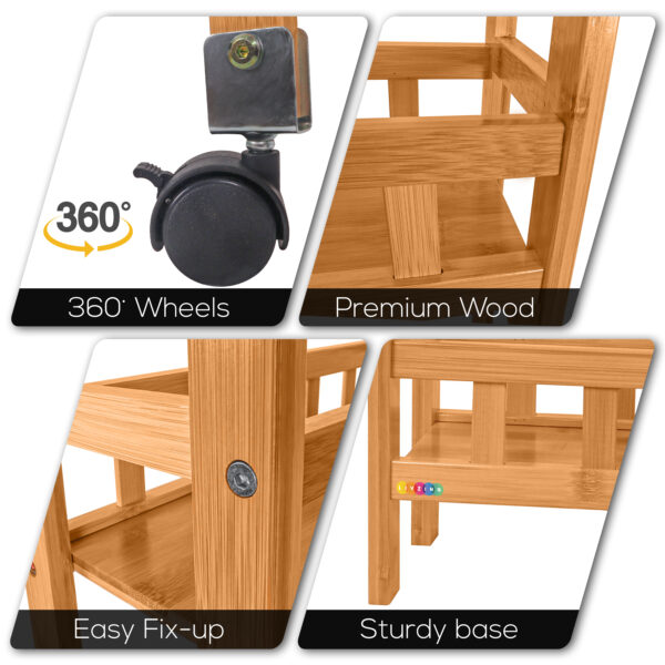 Bamboo Space Saving Trolley