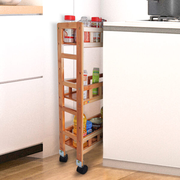 Bamboo Space Saving Trolley