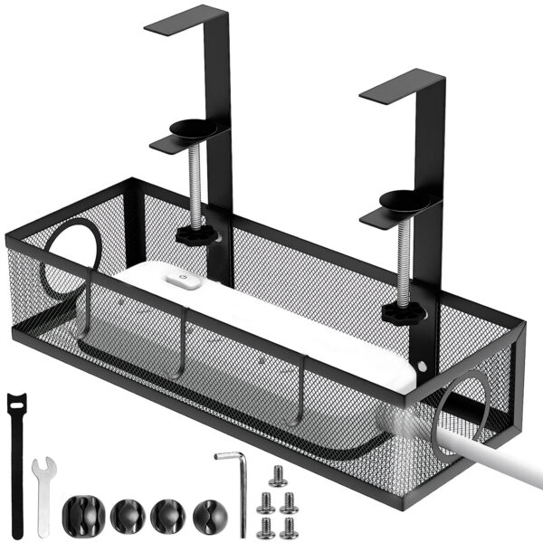 Adjustable Under Desk Cable Organizer Rack