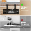 Adjustable Under Desk Cable Organizer Rack