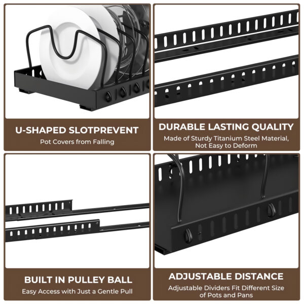 Pan & Pot Organizer Rack for Cabinet