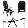 Foldable Outdoor Lounge Chair with Adjustable Footrest & Headrest