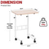 Height Adjustable Utility Tables for Computer & Laptop-White