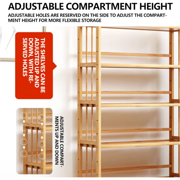 5 Tier Wooden Book Shelves for Home