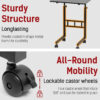 Height Adjustable Utility Tables for Computer & Laptop-Black