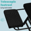 Foldable Outdoor Lounge Chair with Adjustable Footrest & Headrest