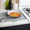 Multipurpose Silicone Kitchen Dish Drying Mat with Drain Lip