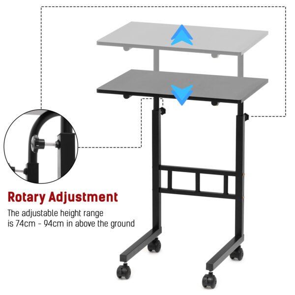 Height Adjustable Utility Tables for Computer & Laptop-Black