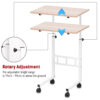 Height Adjustable Utility Tables for Computer & Laptop-White
