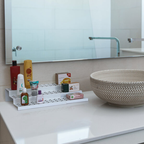 3 Tier Metal Expandable Spice Rack - White