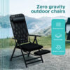 Foldable Outdoor Lounge Chair with Adjustable Footrest & Headrest