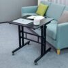 Height Adjustable Lap Desk with Locking Wheels -Black Color