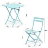 Metal Folding Patio Table with 2 Chairs
