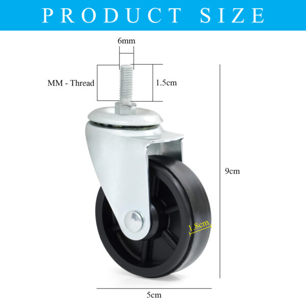 Metal Wheels-360° Rotating/Rolling/Cart Wheels