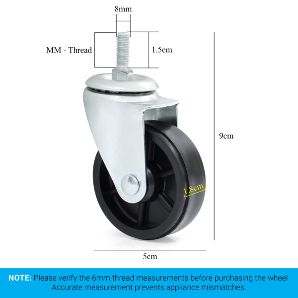 Metal Wheels-360° Rotating/Rolling/Cart Wheels