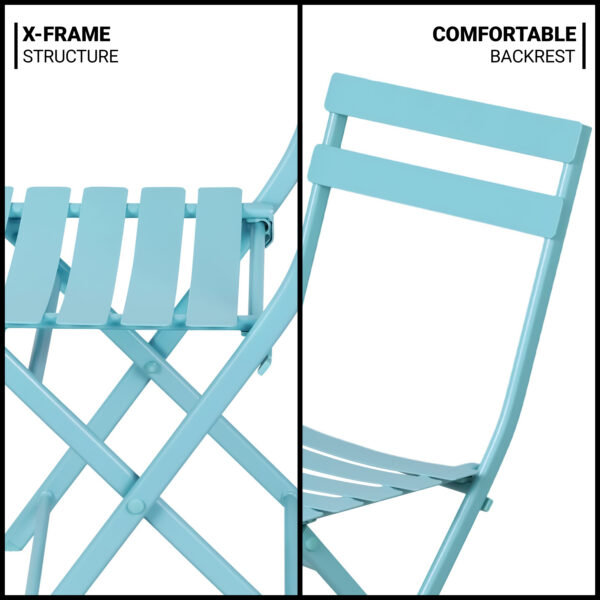 Bistro Table Set Portable Folding & Indoor/Outdoor