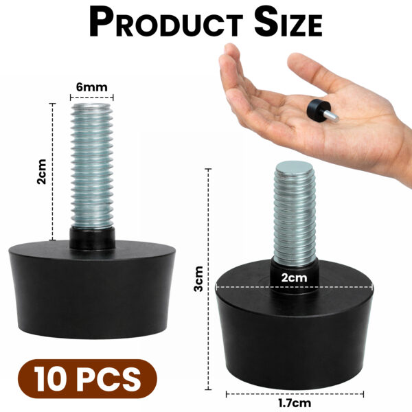Adjustable Furniture Leveling Feet Pad (10 PCS) - M6