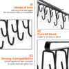 Double-Row 12 Hooks for Kitchen Storage Rack