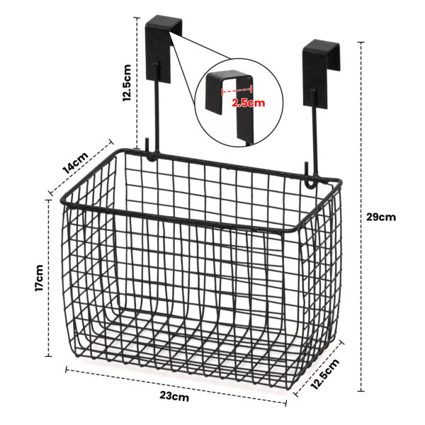 Over Cabinet Door Hanging Storage Basket