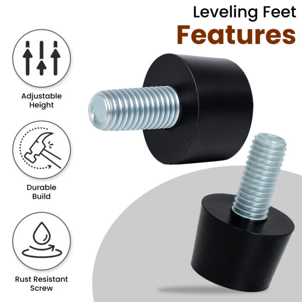 Adjustable Furniture Leveling Feet Pad (10 PCS) - 3/8 inch (9.5mm)