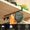 Double-Row 12 Hooks for Kitchen Storage Rack