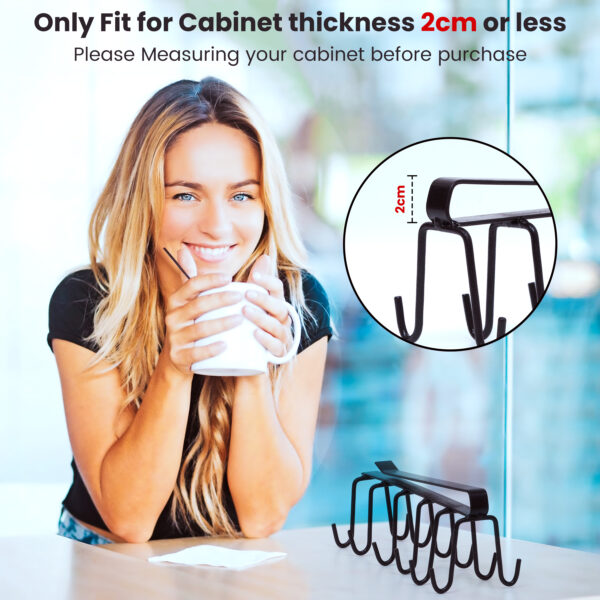 Double-Row 12 Hooks for Kitchen Storage Rack