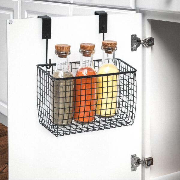 Over Cabinet Door Hanging Storage Basket