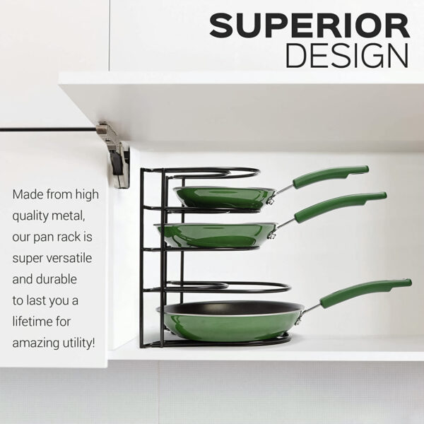 5 Tier Pan Rack Organizer for Kitchen