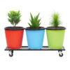 29-Inches Metal Plant Stand with Wheels