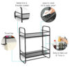 2-Tier Multipurpose Bathroom Shelf Organizer with Hooks