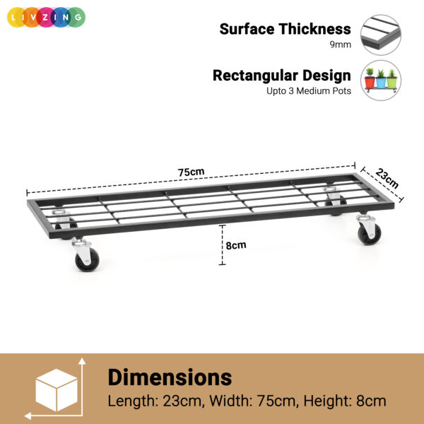 Metal Plant Stand with Wheels