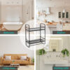 2-Tier Multipurpose Bathroom Shelf Organizer with Hooks