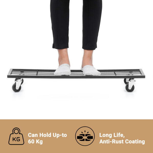 29-Inches Metal Plant Stand with Wheels