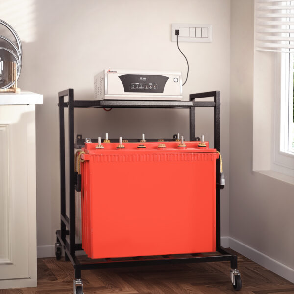 2-Tier Ups Stand for Double Battery & Inverter for Home & Office