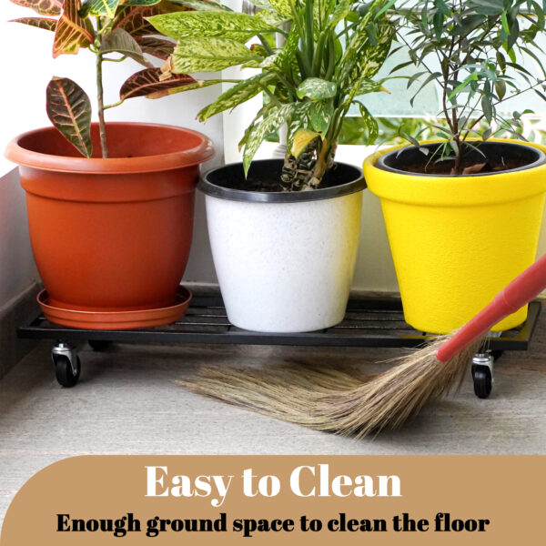 29-Inches Metal Plant Stand with Wheels