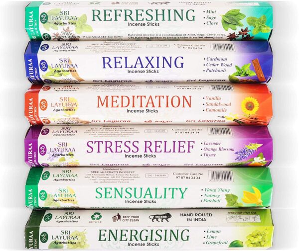Pack of 6 Natural Incense Sticks