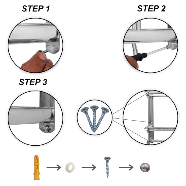 Stainless Steel 2 Tier Spice Rack for Kitchen