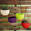 2 Pcs 6 Inch Plastic Hanging Flower Pot