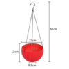 2 Pcs 6 Inch Plastic Hanging Flower Pot