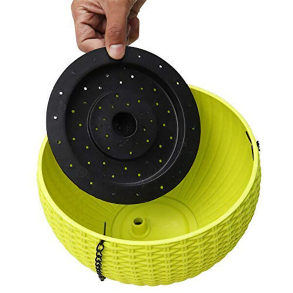 2 Pcs 6 Inch Plastic Hanging Flower Pot