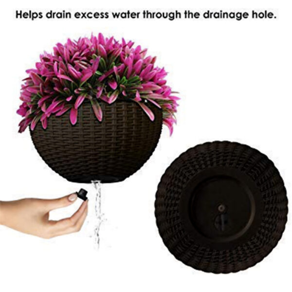 2 Pcs 6 Inch Plastic Hanging Flower Pot