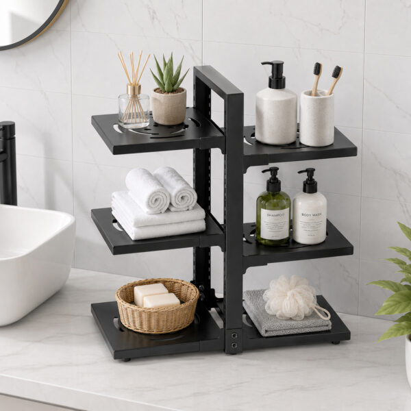 6 Tier Hight Adjustable Metal Portable Pot Pan Rack