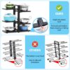 6 Tier Hight Adjustable Metal Portable Pot Pan Rack