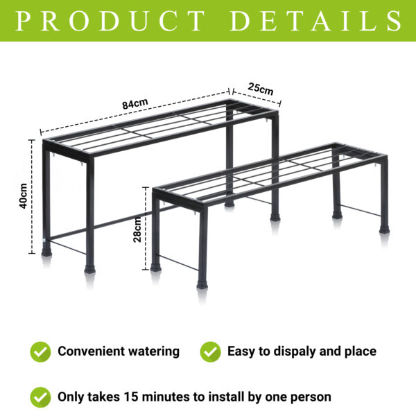Plant Stands with Different Heights - Set of 2, Big & Medium