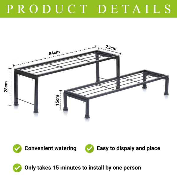 Plant Stands with Different Heights - Set of 2, Medium & Small